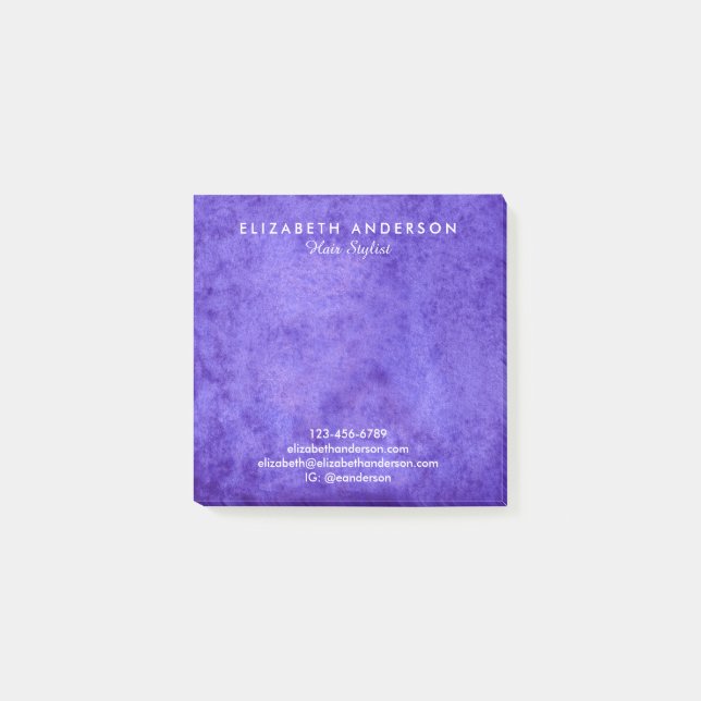 Post-it® Aquarelle bleu violet notes commerciales post-it (Devant)