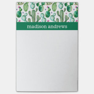 Post-it® Aquarelle Boho Cactus Motif