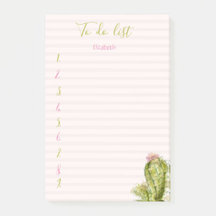 Post-it® Aquarelle Cactus Rose Divisée en deux