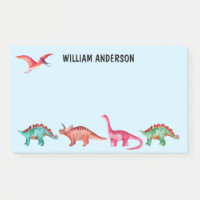 Aquarelle colorée personnalisée Dinosaure 