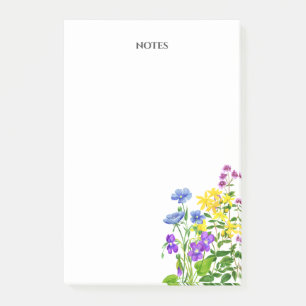 Post-it® Aquarelle colorée simple Patch de fleurs sauvages