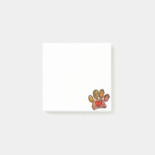 Post-it® Aquarelle couleur Amoureux des chiens Dessin