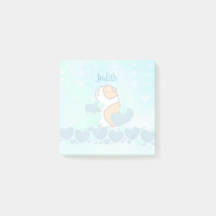 Post-it® Aquarelle Cute Blue Nom École