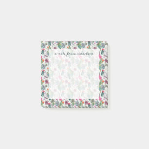 Post-it® Aquarelle de bois exotique Cactus et Motif succule