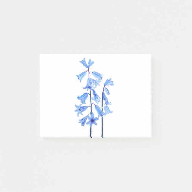 Post-it® Aquarelle de fleurs de bleuets botaniques (Devant)
