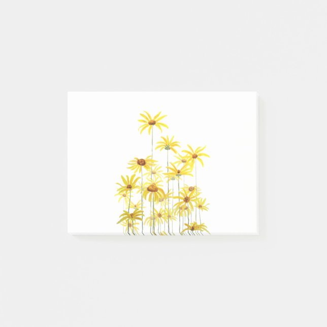 Post-it® aquarelle de fleurs jaunes de Jérusalem (Devant)