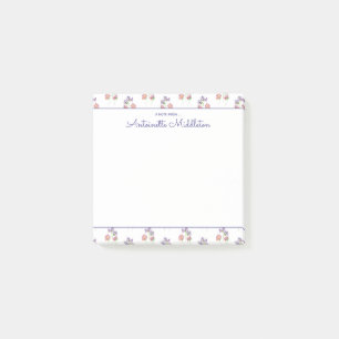 Post-it® Aquarelle de lavande rose jolie florale personnali