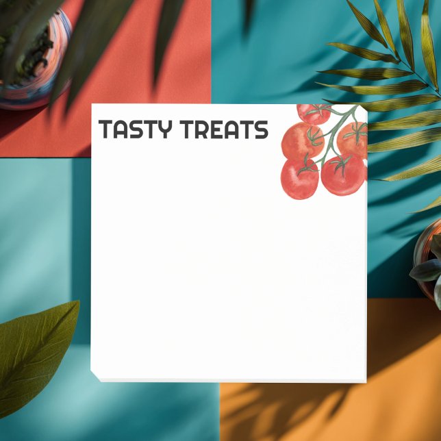 Post-it® Aquarelle de tomates Monogramme PERSONNALISÉ (Tomatoes Watercolor CUSTOM Monogram Personalized Post-it Notes
)