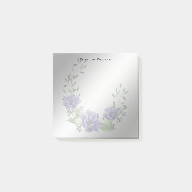 Post-it® Aquarelle Fleurs violettes Publier des notes (Devant)