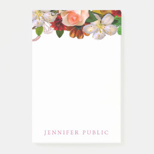 Post-it® Aquarelle Florale Créative Modèle Fleurs tendance