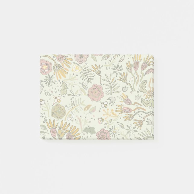 Post-it® Aquarelle Florale Fleurs d'abeille Élégante Modern (Devant)
