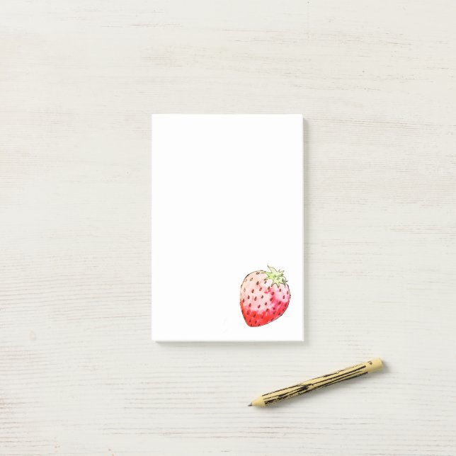 Post-it® aquarelle fraise (Sur un bureau)
