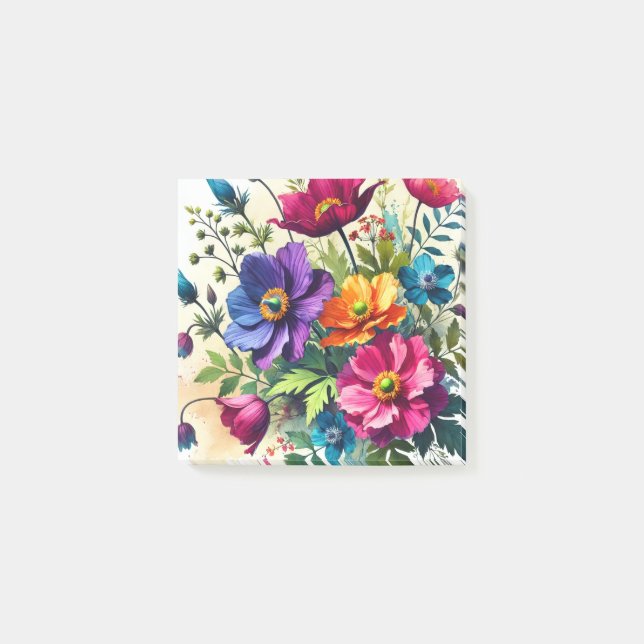 Post-it® Aquarelle gras Floral (Devant)