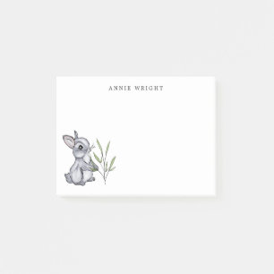 Post-it® Aquarelle Gris Bébé lapin Papier à lettres personn