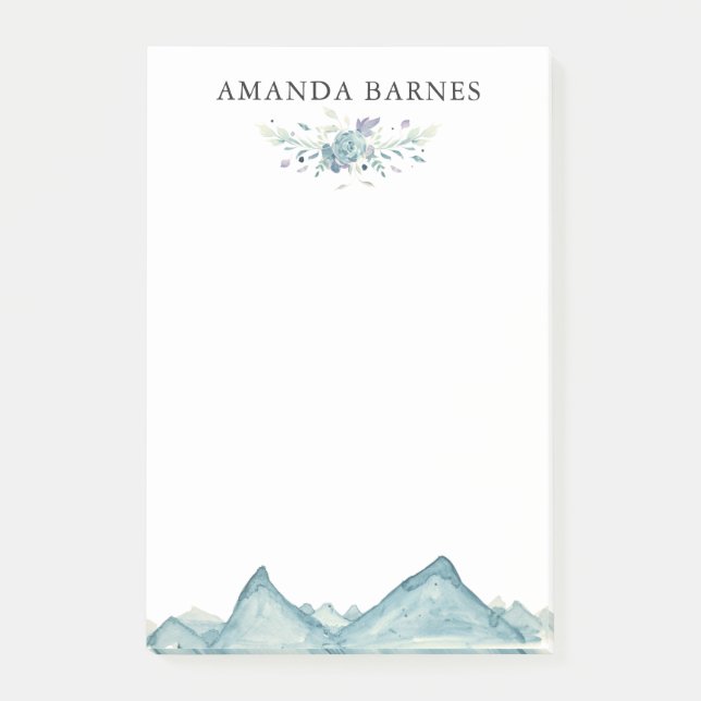 Post-it® Aquarelle Hiver Floral (Devant)