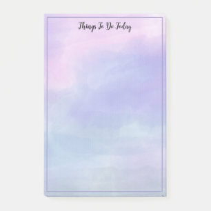 Post-it® Aquarelle jolie rose et bleu à faire Liste moderne