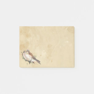 Post-it® Aquarelle Kestrel Falcon Oiseau Bruant Hawk