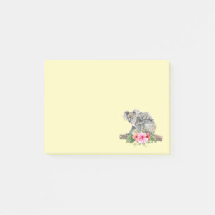 Post-it® Aquarelle Koala Oears mignonne maman & bébé