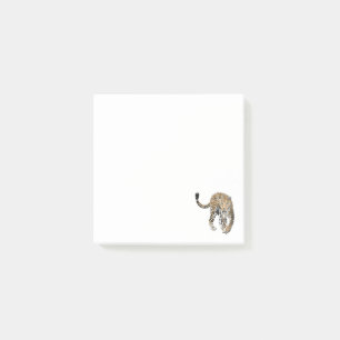 Post-it® aquarelle léopard jungle chat peint vert animal