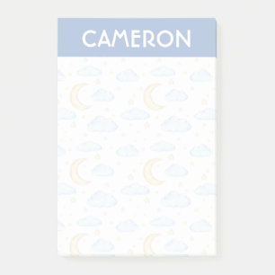 Post-it® Aquarelle Lune étoiles et nuages Motif