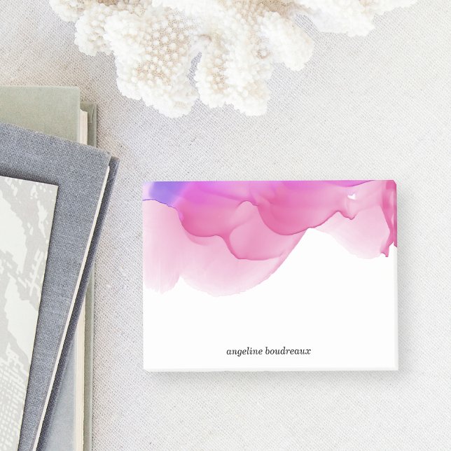 Post-it® Aquarelle Magenta Personnalisée (Créateur téléchargé)