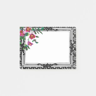 Post-it® Aquarelle magenta rose vintage roses