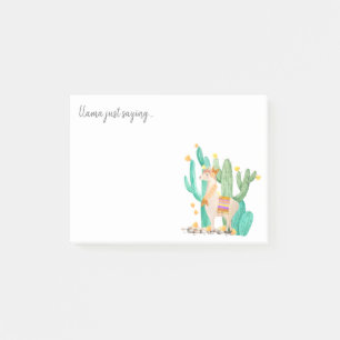 Post-it® Aquarelle mignonne de lama et de cactus - lama