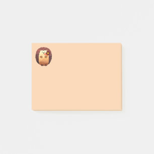 Post-it® Aquarelle mignonne Hérisson animal et fleurs