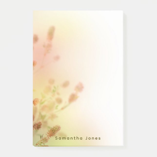 Post-it® Aquarelle minimale simple Florale (Devant)