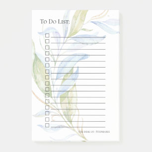 Post-it® Aquarelle Moderne Boho Branches en feuilles