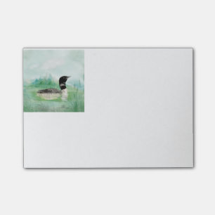 Post-it® Aquarelle Oiseau commun Loon Nature Art
