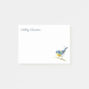 Post-it® Aquarelle personnalisée Bird Flat Note Set de 50