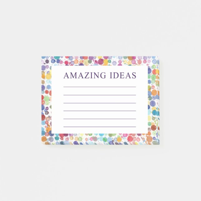 Post-it® Aquarelle Points Idées Extraordinaires (Devant)