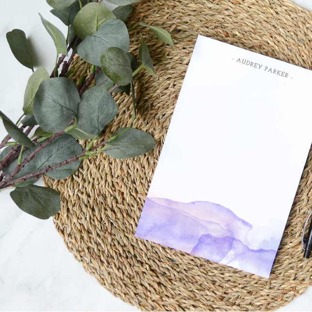 Post-it® Aquarelle pourpre - Nom personnalisé (Créateur téléchargé)