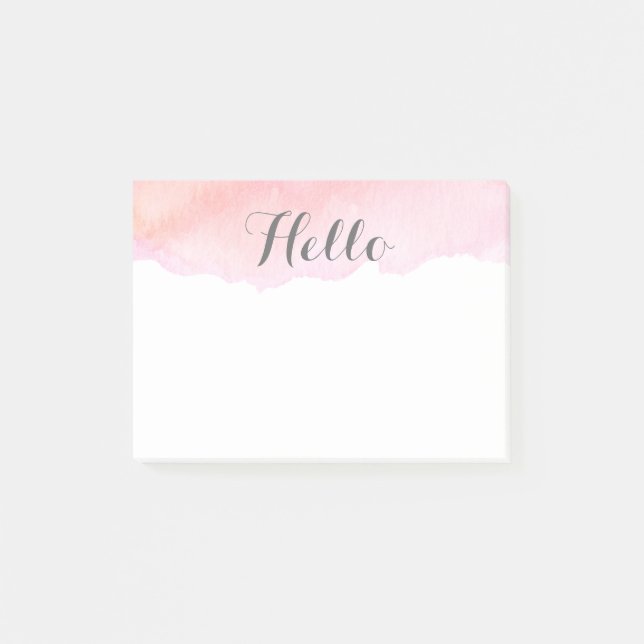 Post-it® Aquarelle rose (Devant)