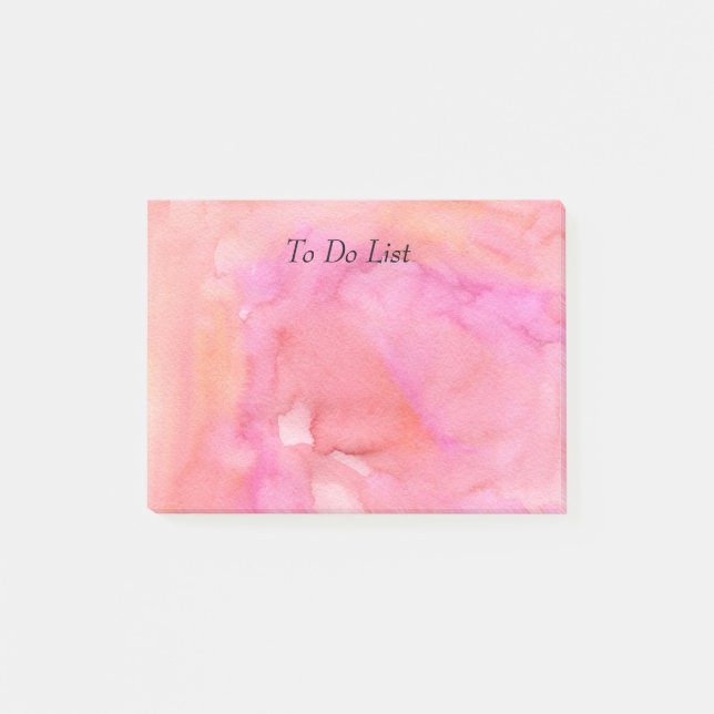 Post-it® Aquarelle rose (Devant)