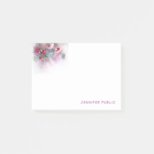 Post-it® Aquarelle Rose colorée Fleurs Modèle Floral