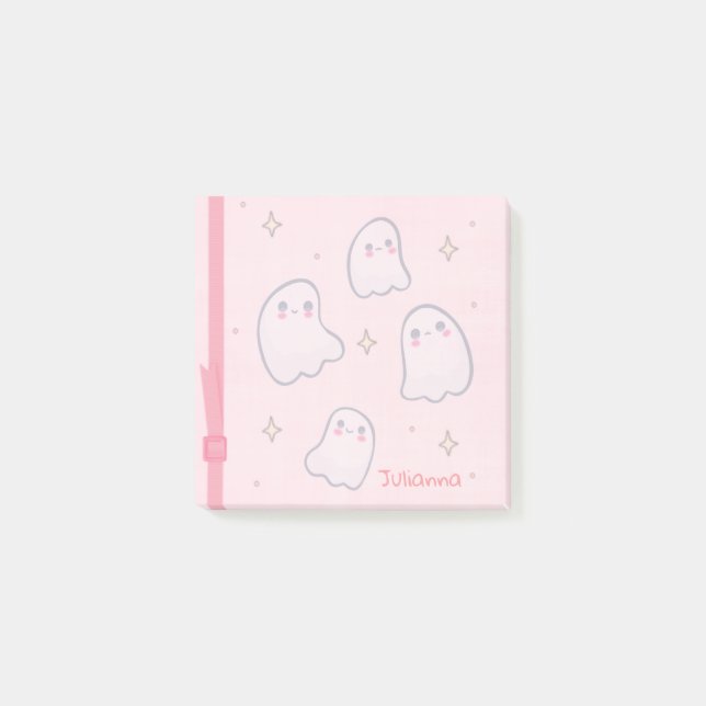 Post-it® Aquarelle rose Fille Fantôme Notes (Devant)