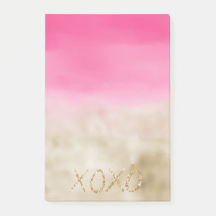 Post-it® Aquarelle rose Glam or Tie Dye XOXO Parties scinti