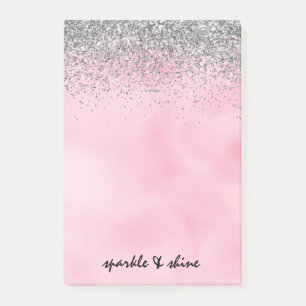 Post-it® Aquarelle rose Parties scintillant étincelante en