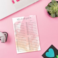 Aquarelle rose Peach Laver des objets organisés