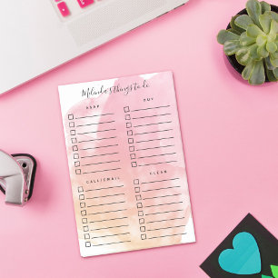 Post-it® Aquarelle rose Peach Laver des objets organisés