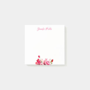 Post-it® Aquarelle rose rose Roses rouges Modèle floral Scr
