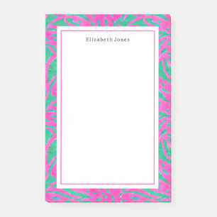 Post-it® Aquarelle rose + vert Damas