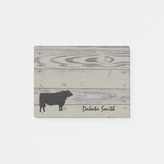 Post-it® Aquarelle Russe Angus Bull Silouette (Devant)