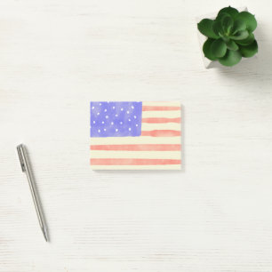 Post-it® Aquarelle rustique USA drapeau américain