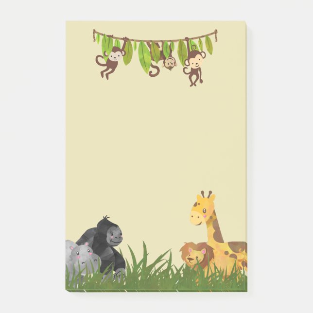 Post-it® Aquarelle Safari Jungle Illustration animale (Devant)