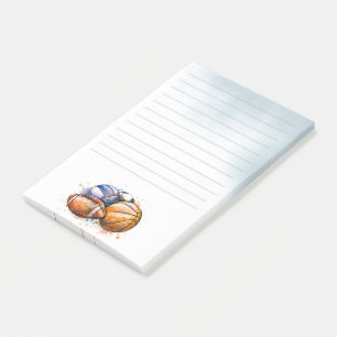 Post-it® Aquarelle Sport Balls Lined Post-it Notes
