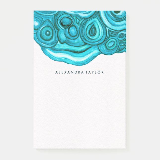 Post-it® Aquarelle turquoise de Geode | (Devant)