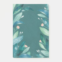 Aquarelle turquoise fleurie feuille jardin botaniq